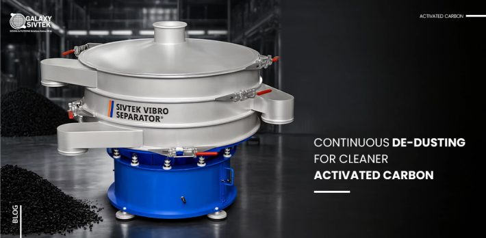 Continuous De-Dusting for Cleaner Activated Carbon